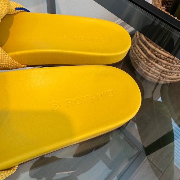 ROTHYS Women’s Bubble Slide Slip On Sandal in Canary Yellow Size 7.5 - Picture 6 of 14